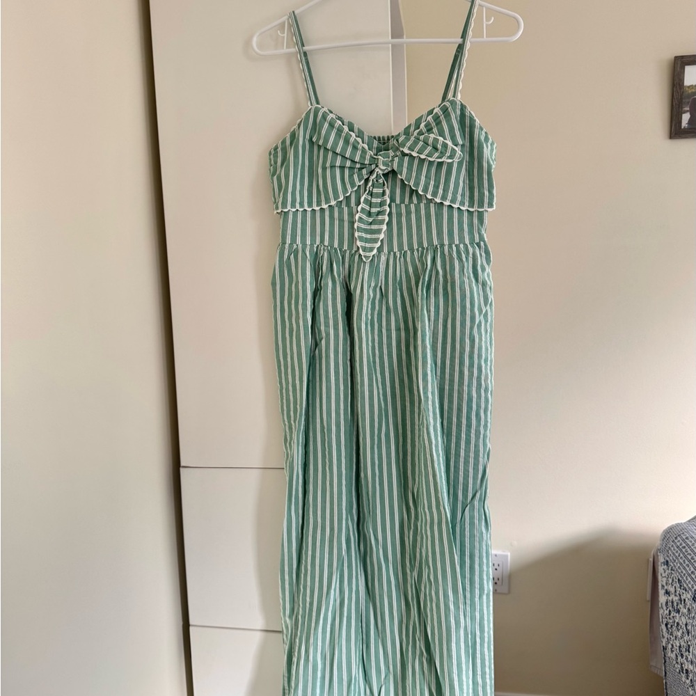 Fit and Flare Tie Front Midi Dress